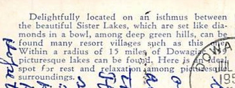 Maplewood Resort (Smallbones Resort) - Vintage Postcard